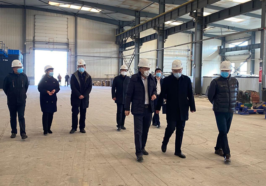 铁岭市市委常委组织部部长高俊伟一行到我司对疫情防控工作和企业复工